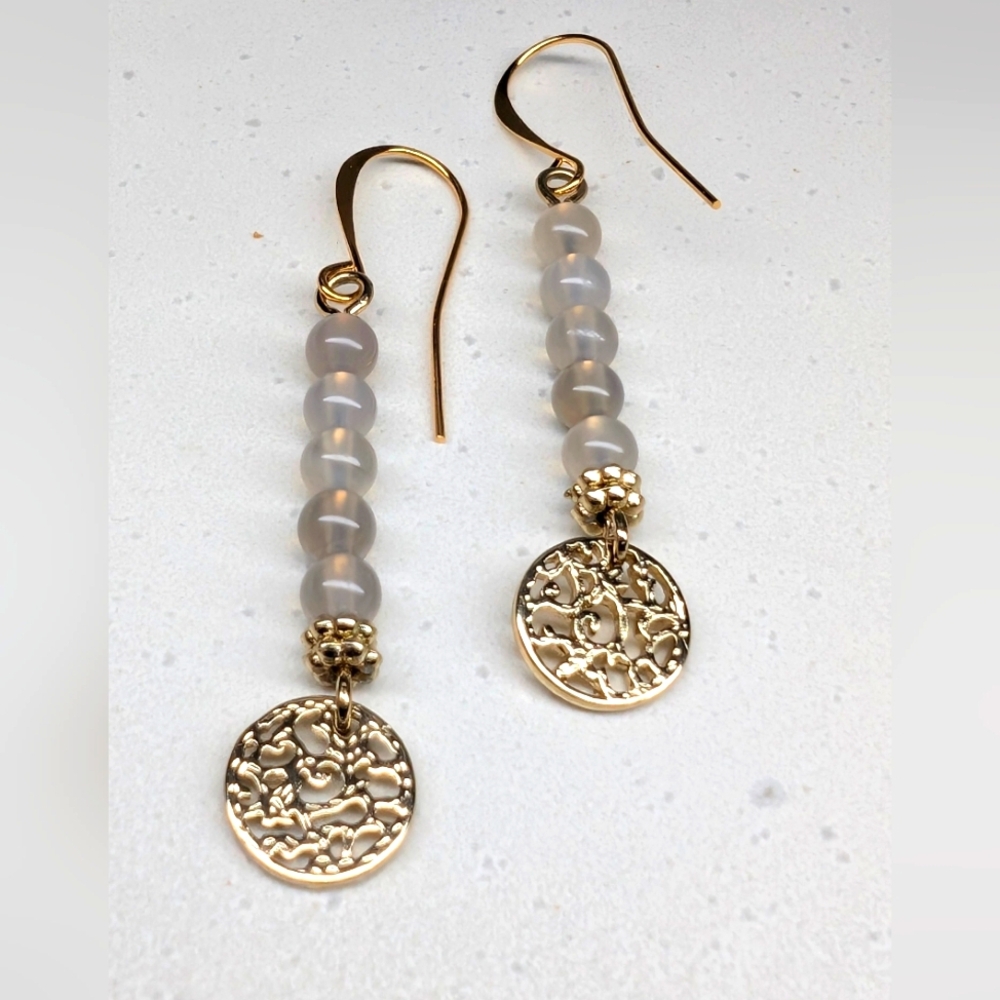 🩷 Handcrafted Glass Bead and Gold Long Earrings *4 For $20*